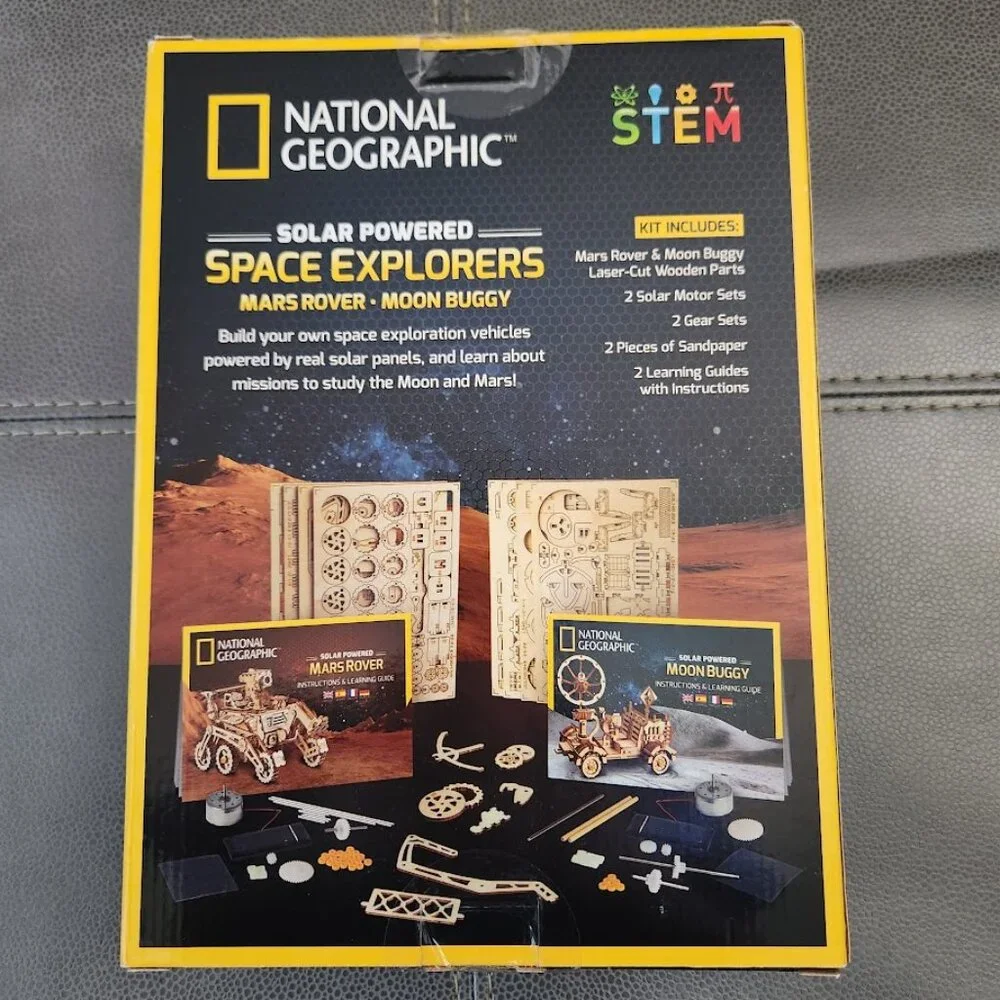 NEW NATIONAL GEOGRAPHIC Solar Model Kit Wooden 3D Puzzle Models NASA Space Explo